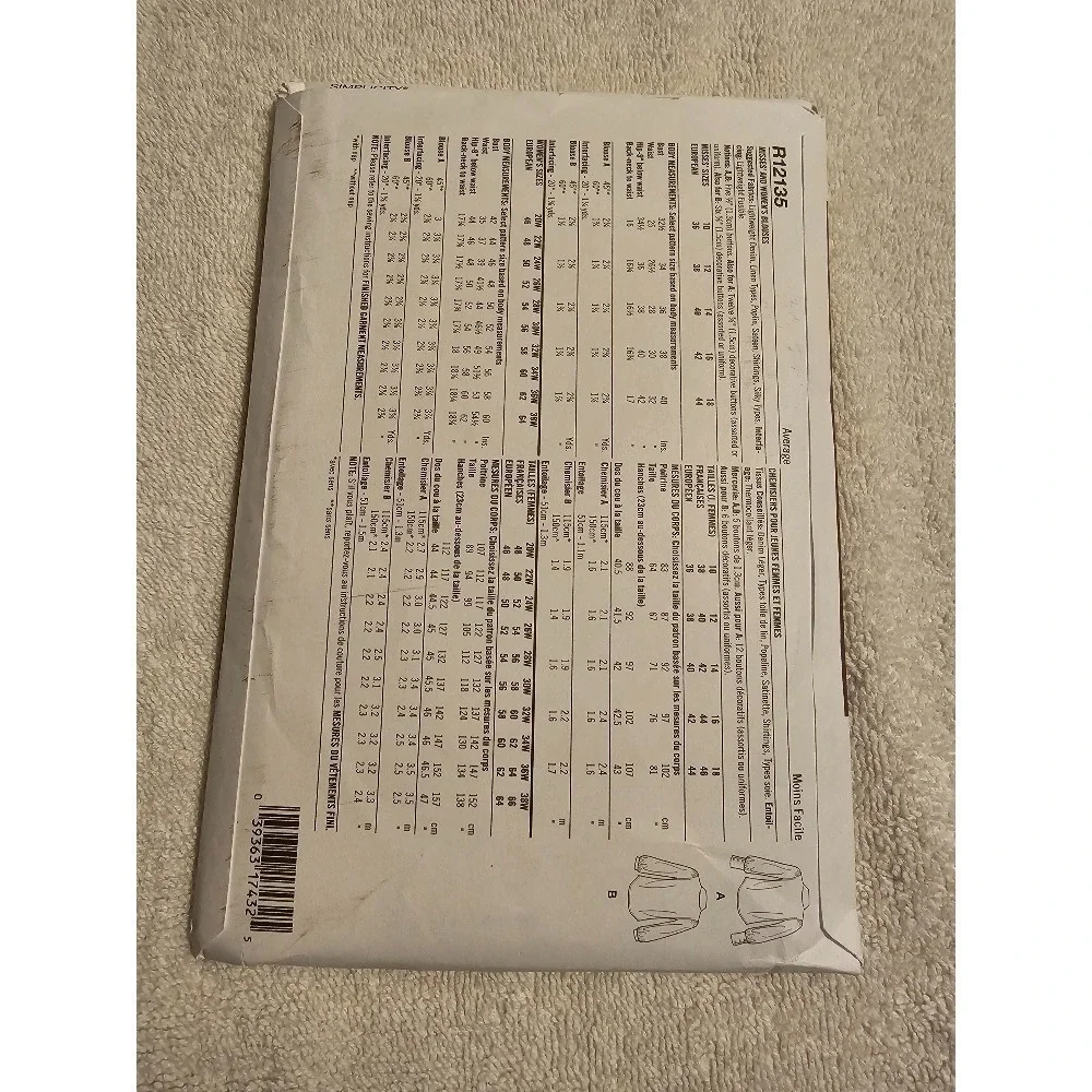 Simplicity  R12133 R12134‎ R12135 R12136 Sewing